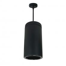 Nora NYLS3-6P1L440FP01BBB - 6" Sapphire III Pendant Mount Black Cylinder, Black Reflector/Black Flange, 120V; Phase Dimming,