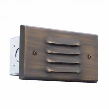 Westgate MFG C3 LS-161-BZ - STEP LIGHT, 12V/20W, STEEL BOX WITH BRASS COVER, BAYONET 1X21W, ANTIQUE BRONZE, W/ 3FT. CABLE