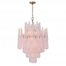 Crystorama OLL-6006-AG-BH - Ollie 16 Light Aged Brass Chandelier