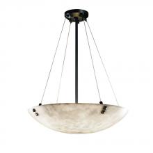 Justice Design Group CLD-9662-35-MBLK-F4 - 24" Pendant Bowl w/ Large Square w/ Point Finials