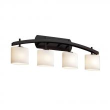 Justice Design Group FSN-8594-20-OPAL-MBLK - Archway 4-Light Bath Bar
