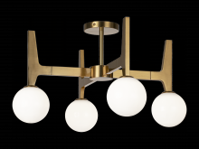 Matteo Lighting X34904AGOP - Scriben Aged Gold Brass Ceiling Mount
