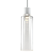 ZEEV Lighting P11702-LED-MW-K-PN-G15 - Zigrina 18" Glass Drum LED Pendant in White and Nickel Knurled Ring