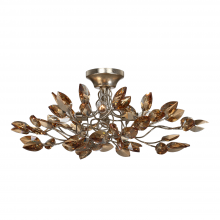 ZEEV Lighting SF50004-4-SL-AGP-CC - Misthaven 22" 4-Light, Organic Champagne Crystal Semi-Flush in Gold