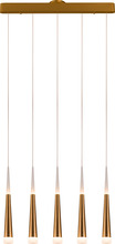 Page One Lighting PP120102-BG - Meteor Linear Pendant, 5 Light Pendant